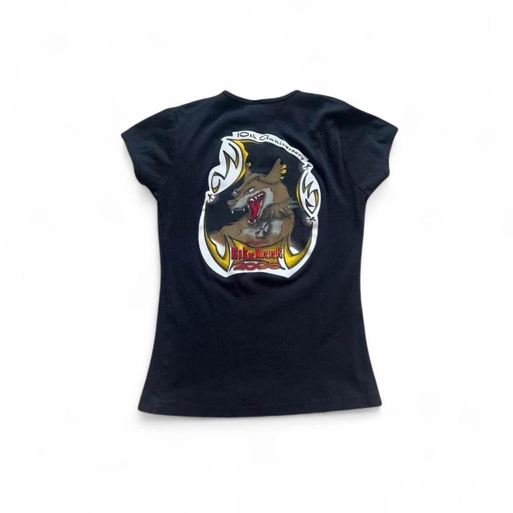 Vintage v neck 2006 Arizona Bike week anniversary shirt with wolf Size S